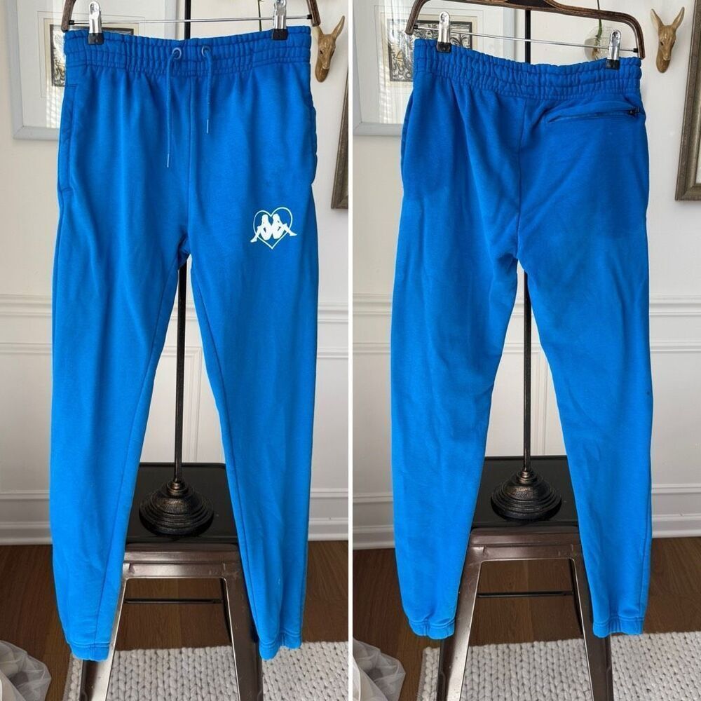 Kappa Bight Blue Jogger Sweatpants Lounge Pants S - Picture 1 of 8